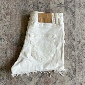 TopShop White Mom Jean Shorts